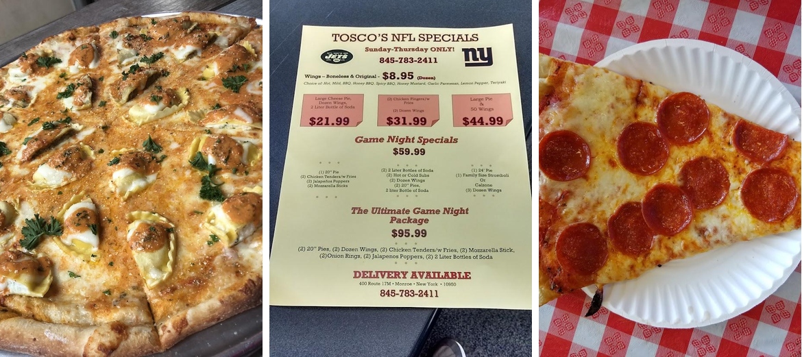 Tosco's Pizzeria Menu